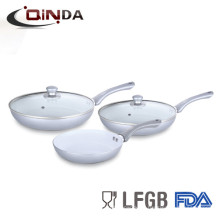 5 unids revestimiento de cerámica de cocina frypan de cocina de aluminio set lavavajillas seguro